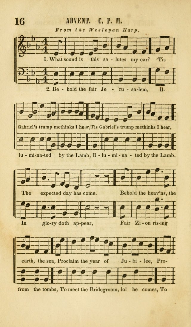 The Wesleyan Psalmist, or Songs of Canaan: a collection of hymns and tunes designed to be used at camp-meetings, and at class and prayer meetings, and other occasions of social devotion page 23