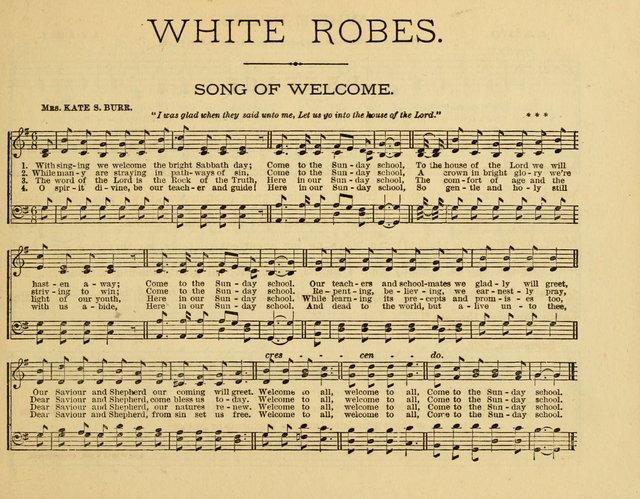 White Robes for the Sunday School: a choice new collection of songs, quartets, and choruses for Sunday-Schools, devotional meetings, and the home circle page 3