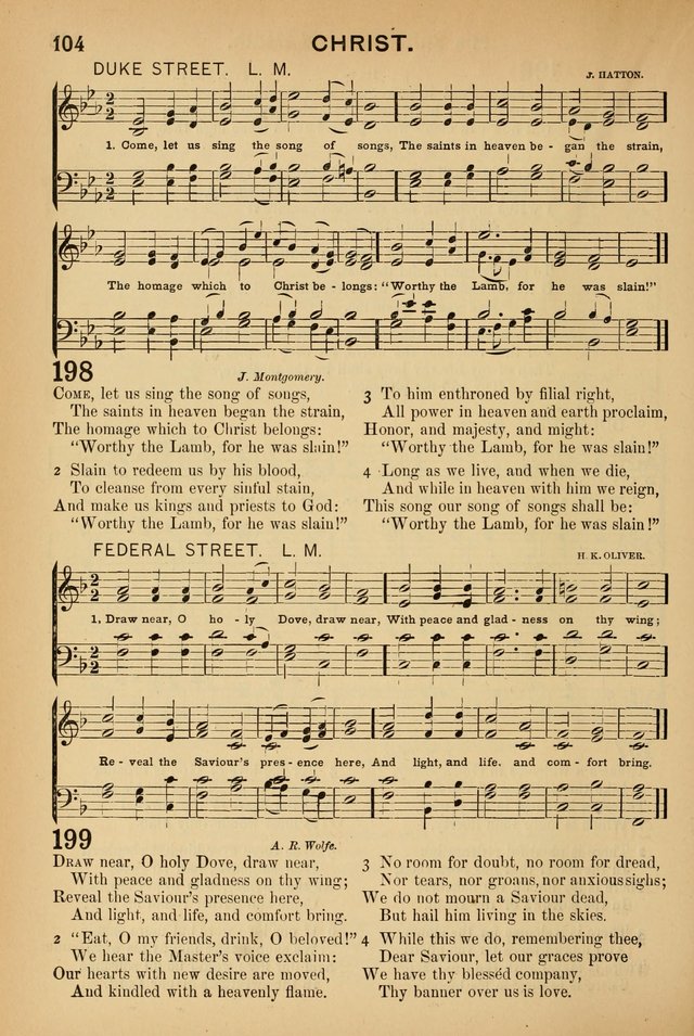 Worship in Song: a selection of hymns and tunes for the Service of the Sanctuary  page 104