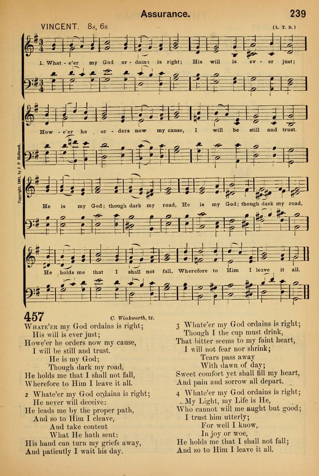 Worship in Song: a selection of hymns and tunes for the Service of the Sanctuary  page 239