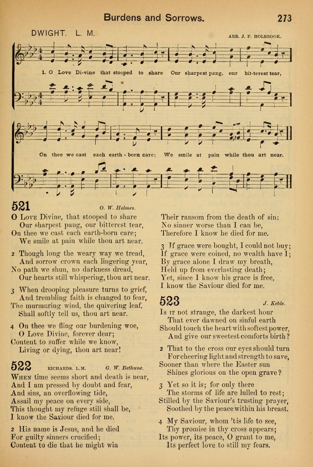 Worship in Song: a selection of hymns and tunes for the Service of the Sanctuary  page 273