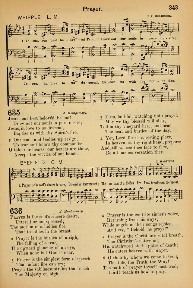 Worship in Song: a selection of hymns and tunes for the Service of the Sanctuary  page 343