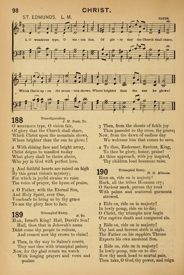 Worship in Song: a selection of hymns and tunes for the Service of the Sanctuary  page 98