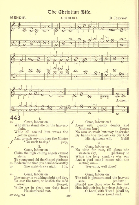Worship Song: with accompanying tunes page 496