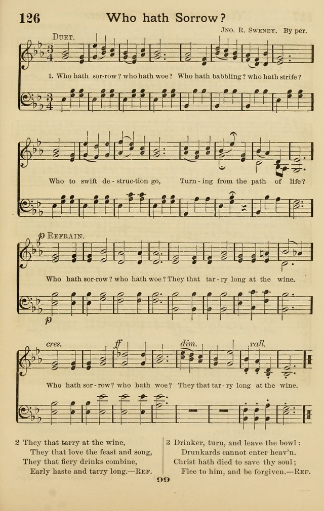 Westminster Sabbath School Hymnal, a collection of hymns and tunes for use in sabbath-schools and social meetings page 100