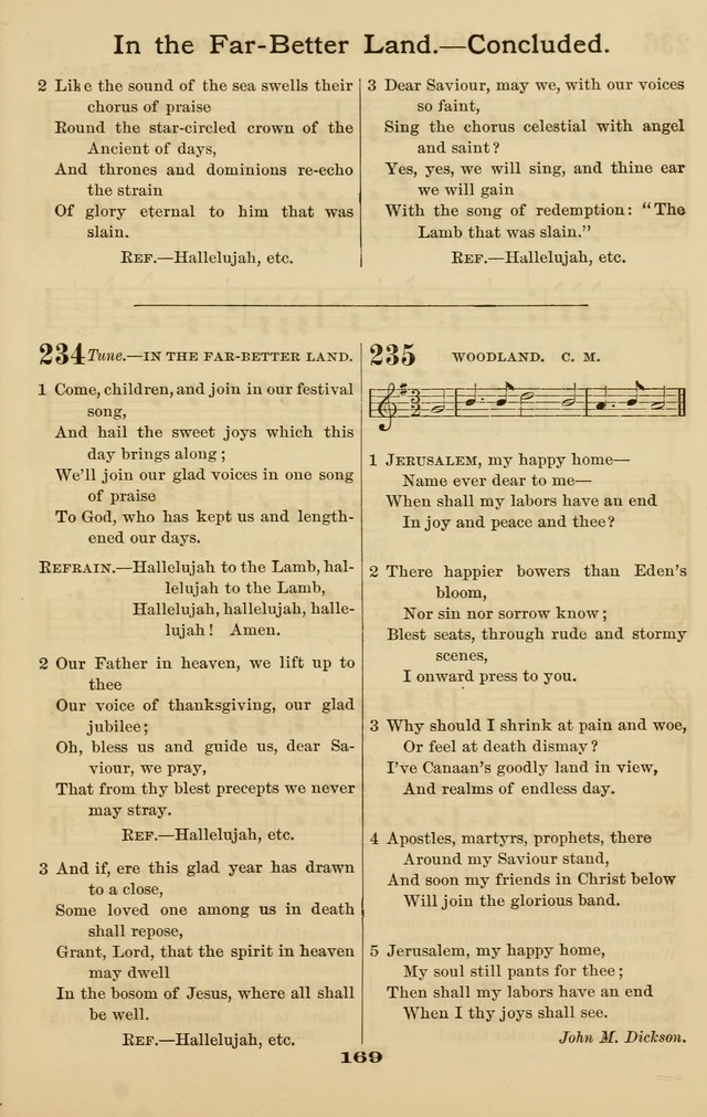 Westminster Sabbath School Hymnal, a collection of hymns and tunes for use in sabbath-schools and social meetings page 170