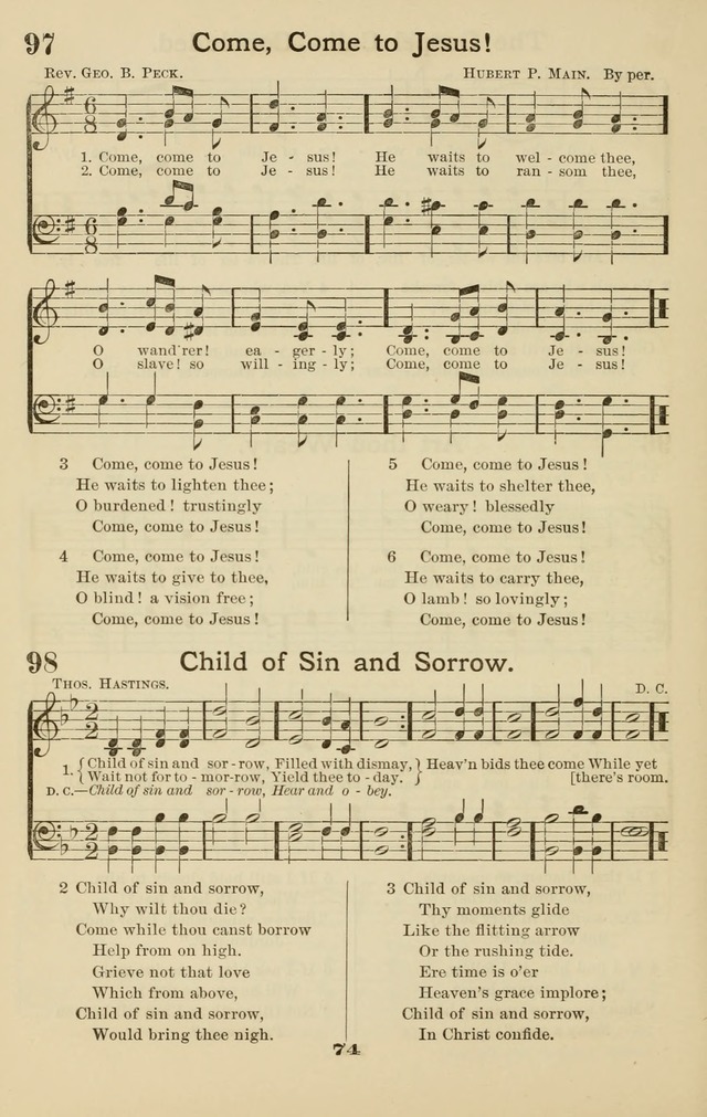 Westminster Sabbath School Hymnal, a collection of hymns and tunes for use in sabbath-schools and social meetings page 75