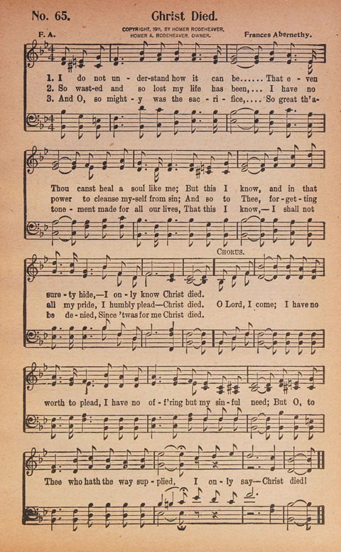 World Wide Revival Songs: for the Church, Sunday School and Evangelistic Meetings page 65