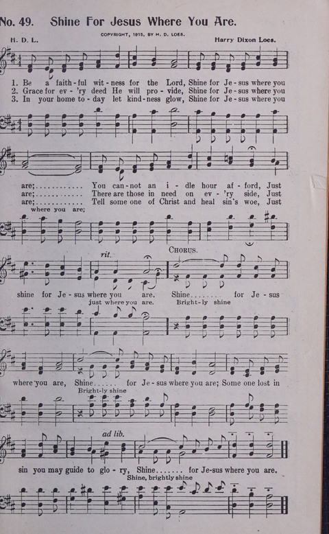 World Wide Revival Songs No. 2: for the Church, Sunday school and Evangelistic Campains page 49
