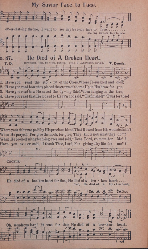 World Wide Revival Songs No. 2: for the Church, Sunday school and Evangelistic Campains page 87