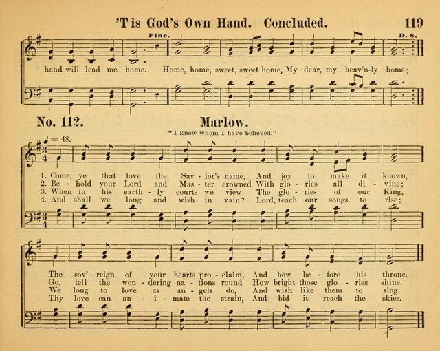 The Way of Life: for the Sunday-school. a valuable collection of songs both new and standard, carefully selected and arranged for this work page 119