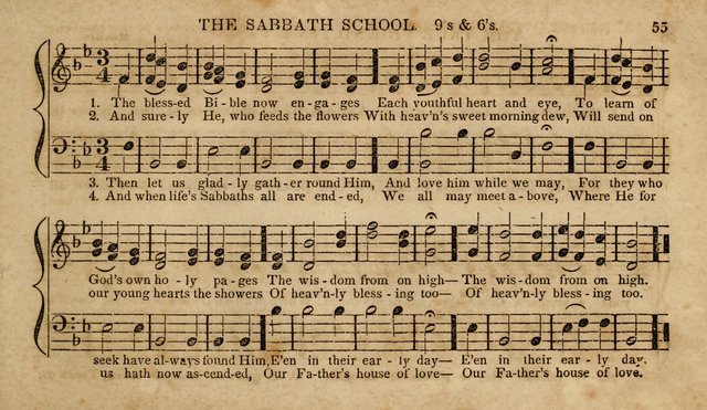 The Young Choir: adapted to the use of juvenile sing schools, Sabbath schools, primary classes, etc page 55