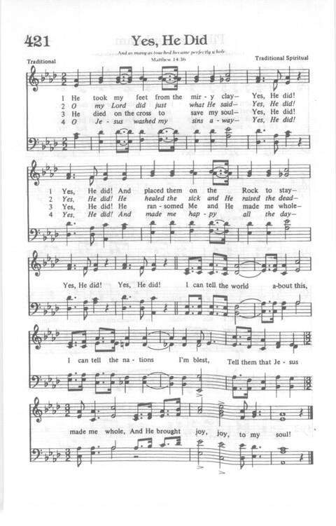 Yes, Lord!: Church of God in Christ hymnal page 452