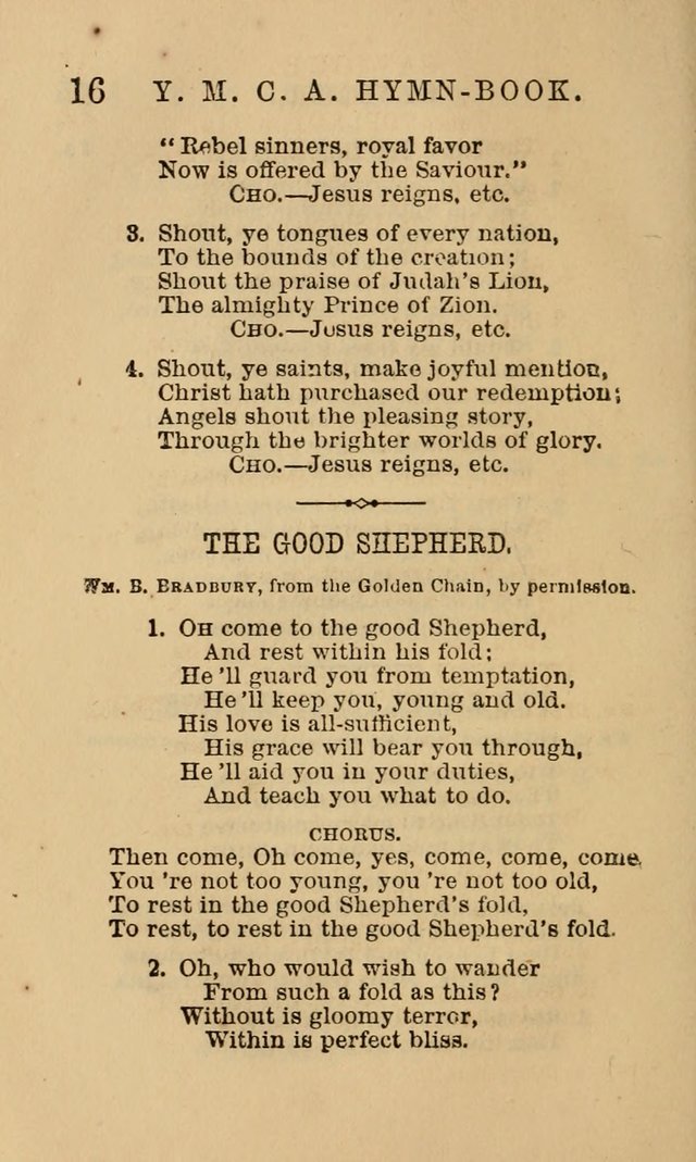 The Y. M. Christian Association Hymn-Book, with Tunes. page 16