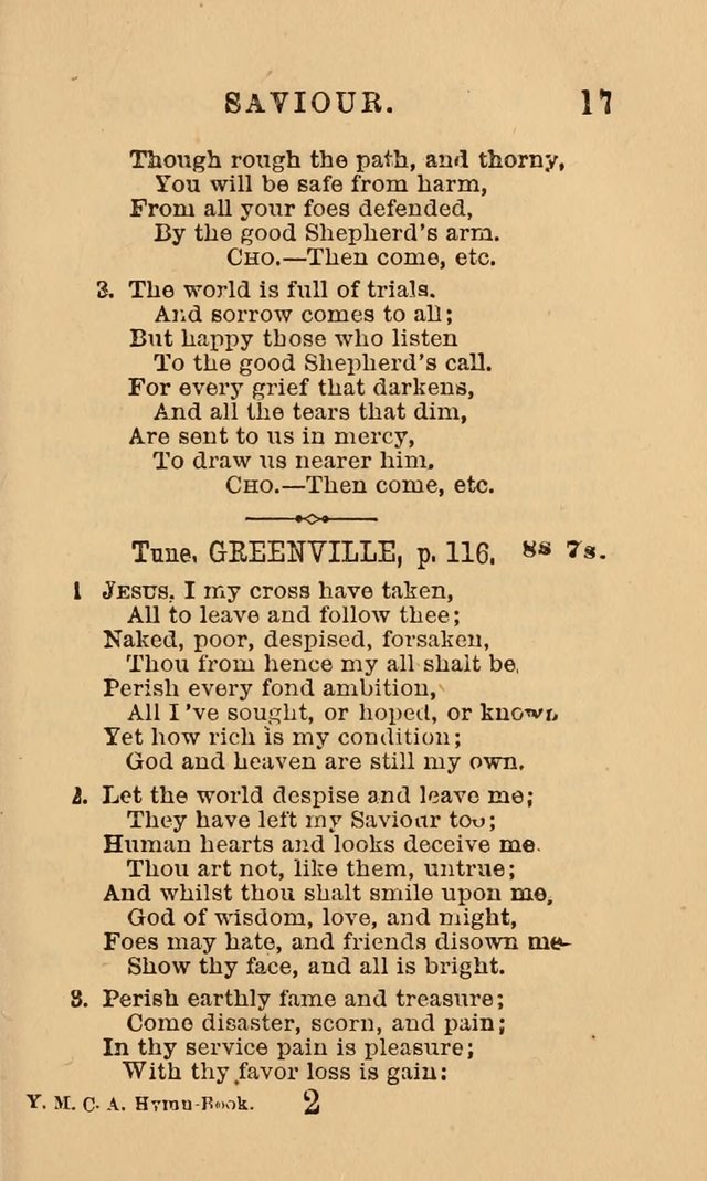 The Y. M. Christian Association Hymn-Book, with Tunes. page 17