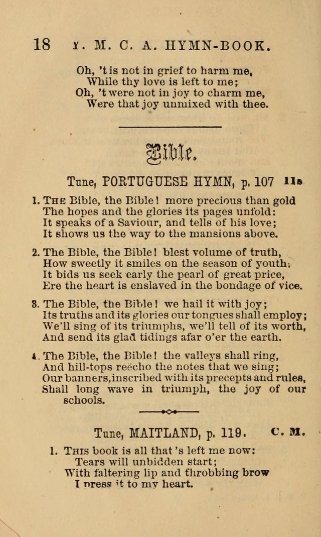 The Y. M. Christian Association Hymn-Book, with Tunes. page 18