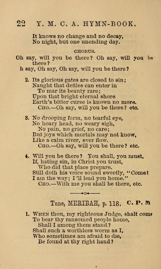 The Y. M. Christian Association Hymn-Book, with Tunes. page 22