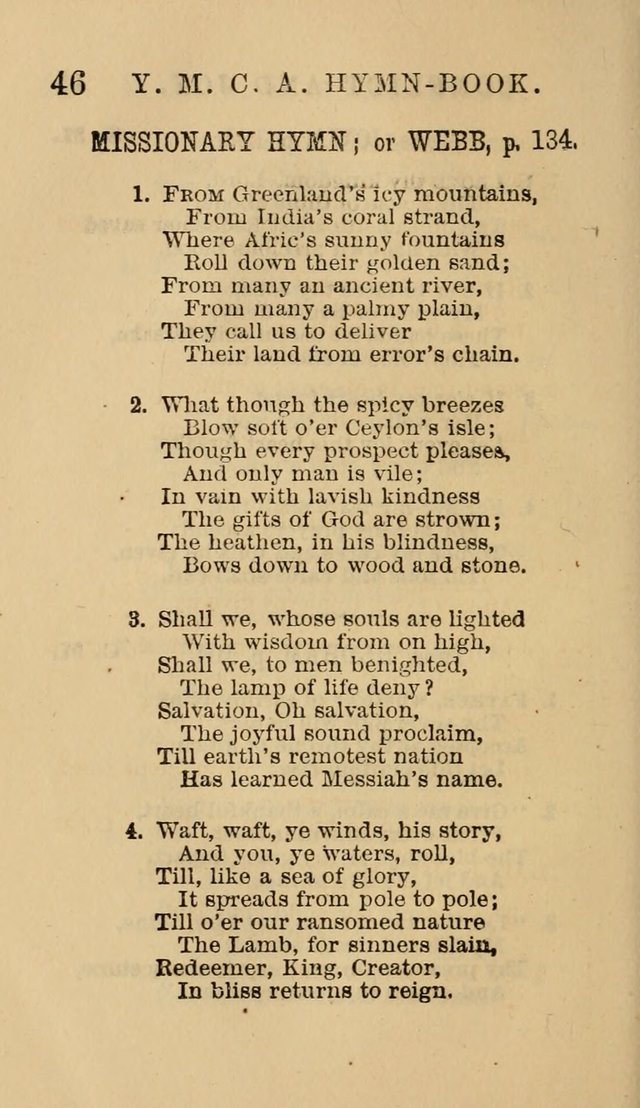 The Y. M. Christian Association Hymn-Book, with Tunes. page 46