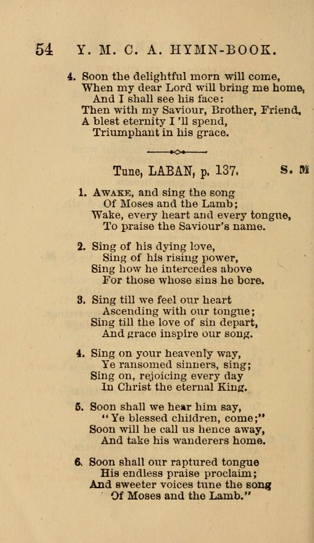 The Y. M. Christian Association Hymn-Book, with Tunes. page 54