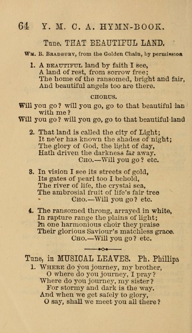 The Y. M. Christian Association Hymn-Book, with Tunes. page 64