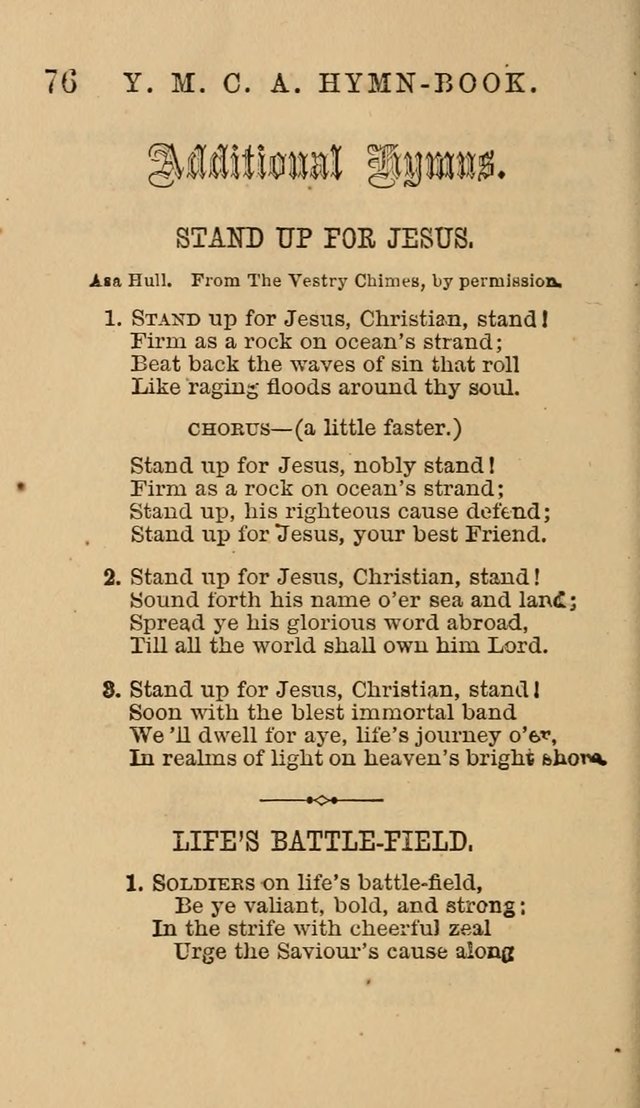 The Y. M. Christian Association Hymn-Book, with Tunes. page 76