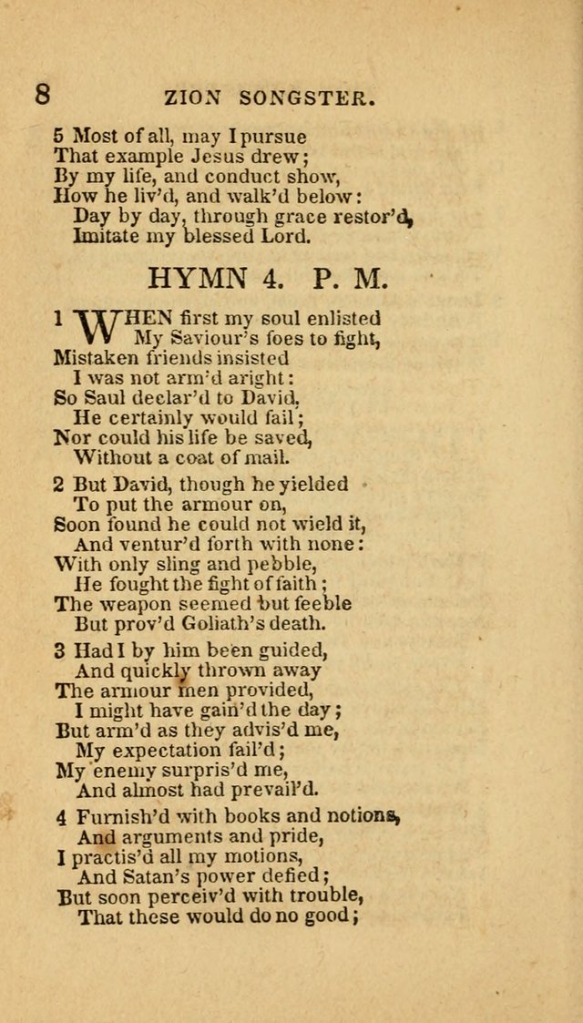 The Zion Songster: a Collection of Hymns and Spiritual Songs, generally sung at camp and prayer meetings, and in revivals of religion  (Rev. & corr.) page 11
