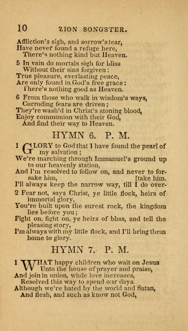 The Zion Songster: a Collection of Hymns and Spiritual Songs, generally sung at camp and prayer meetings, and in revivals of religion  (Rev. & corr.) page 13