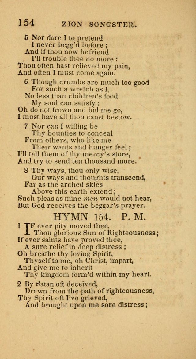 The Zion Songster: a Collection of Hymns and Spiritual Songs, generally sung at camp and prayer meetings, and in revivals of religion  (Rev. & corr.) page 157