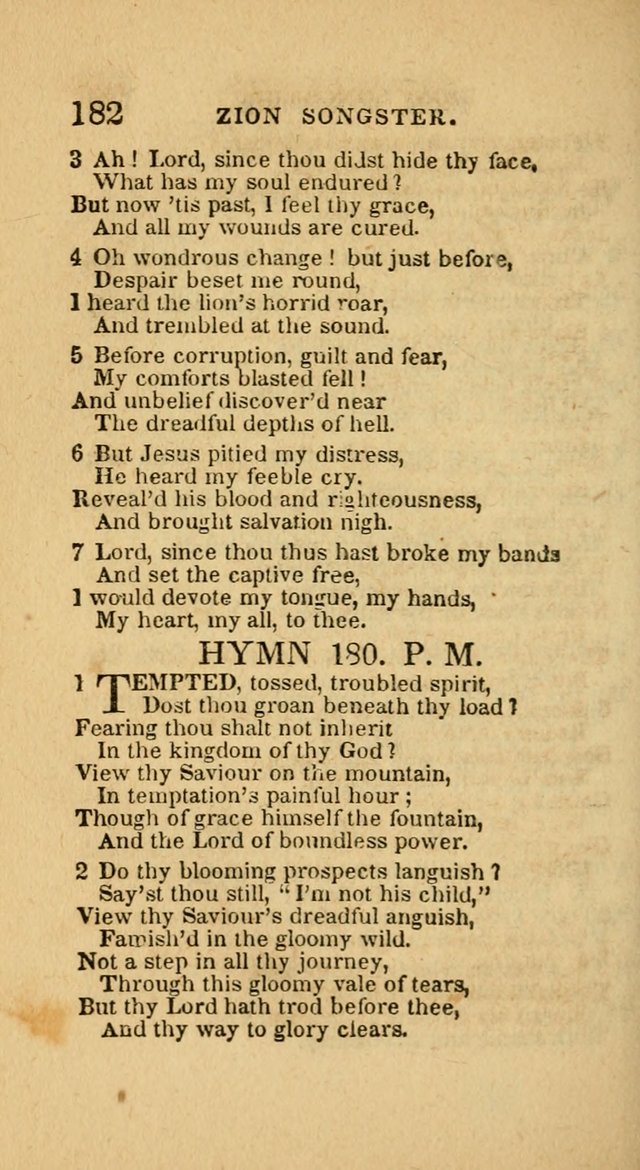The Zion Songster: a Collection of Hymns and Spiritual Songs, generally sung at camp and prayer meetings, and in revivals of religion  (Rev. & corr.) page 185