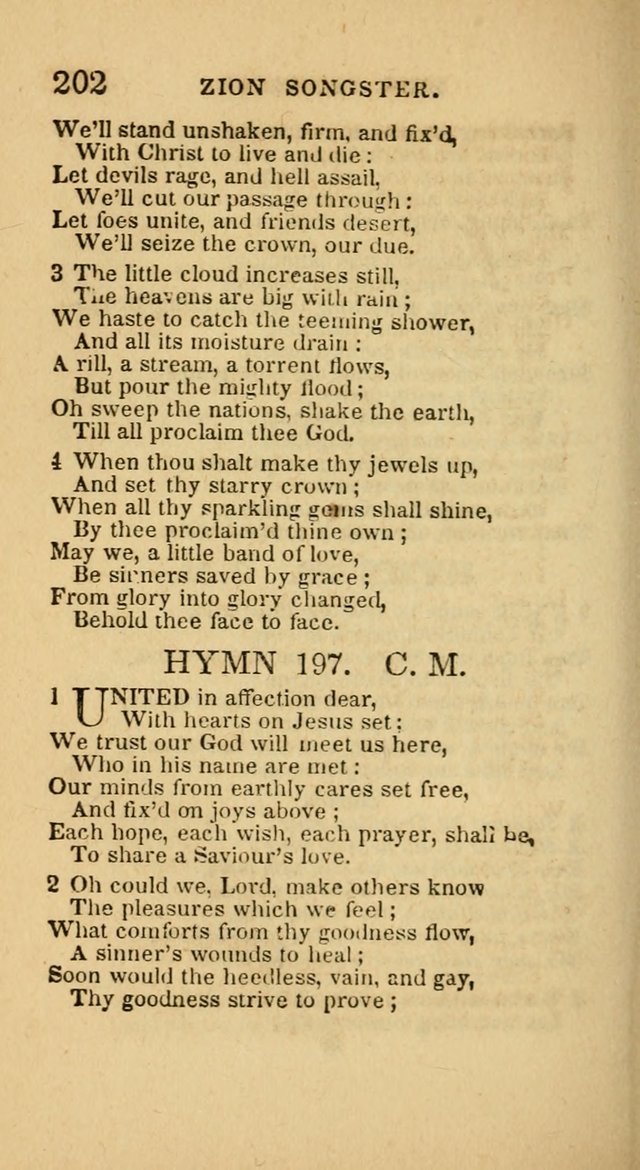 The Zion Songster: a Collection of Hymns and Spiritual Songs, generally sung at camp and prayer meetings, and in revivals of religion  (Rev. & corr.) page 205