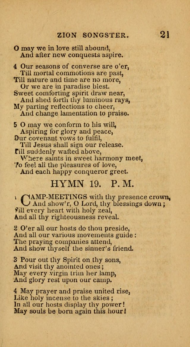 The Zion Songster: a Collection of Hymns and Spiritual Songs, generally sung at camp and prayer meetings, and in revivals of religion  (Rev. & corr.) page 24