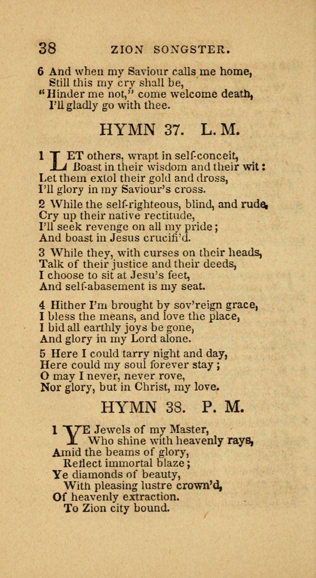 The Zion Songster: a Collection of Hymns and Spiritual Songs, generally sung at camp and prayer meetings, and in revivals of religion  (Rev. & corr.) page 41