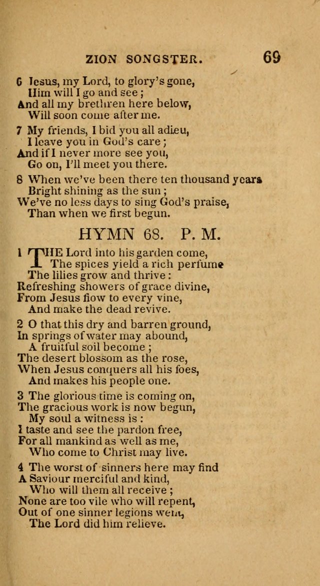 The Zion Songster: a Collection of Hymns and Spiritual Songs, generally sung at camp and prayer meetings, and in revivals of religion  (Rev. & corr.) page 72