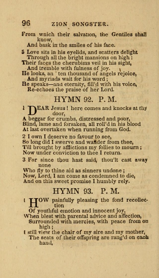 The Zion Songster: a Collection of Hymns and Spiritual Songs, Generally Sung at Camp and Prayer Meetings, and in Revivals or Religion  (95th ed.) page 103