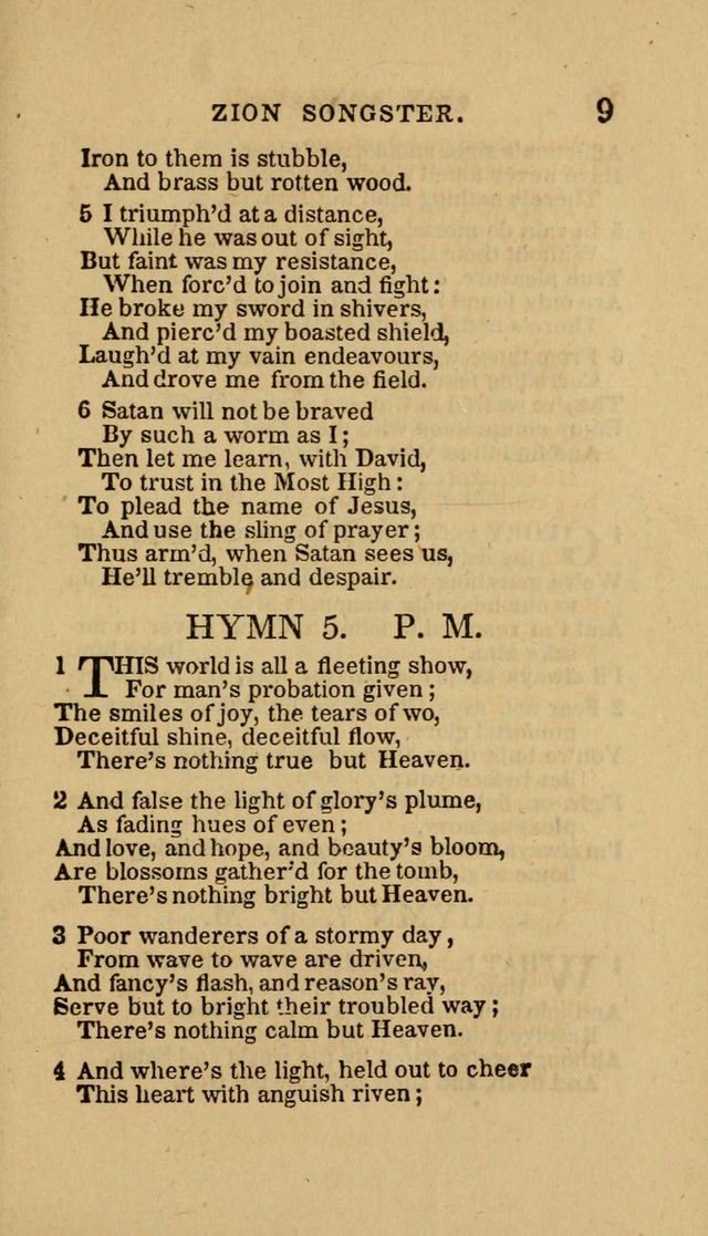 The Zion Songster: a Collection of Hymns and Spiritual Songs, Generally Sung at Camp and Prayer Meetings, and in Revivals or Religion  (95th ed.) page 16