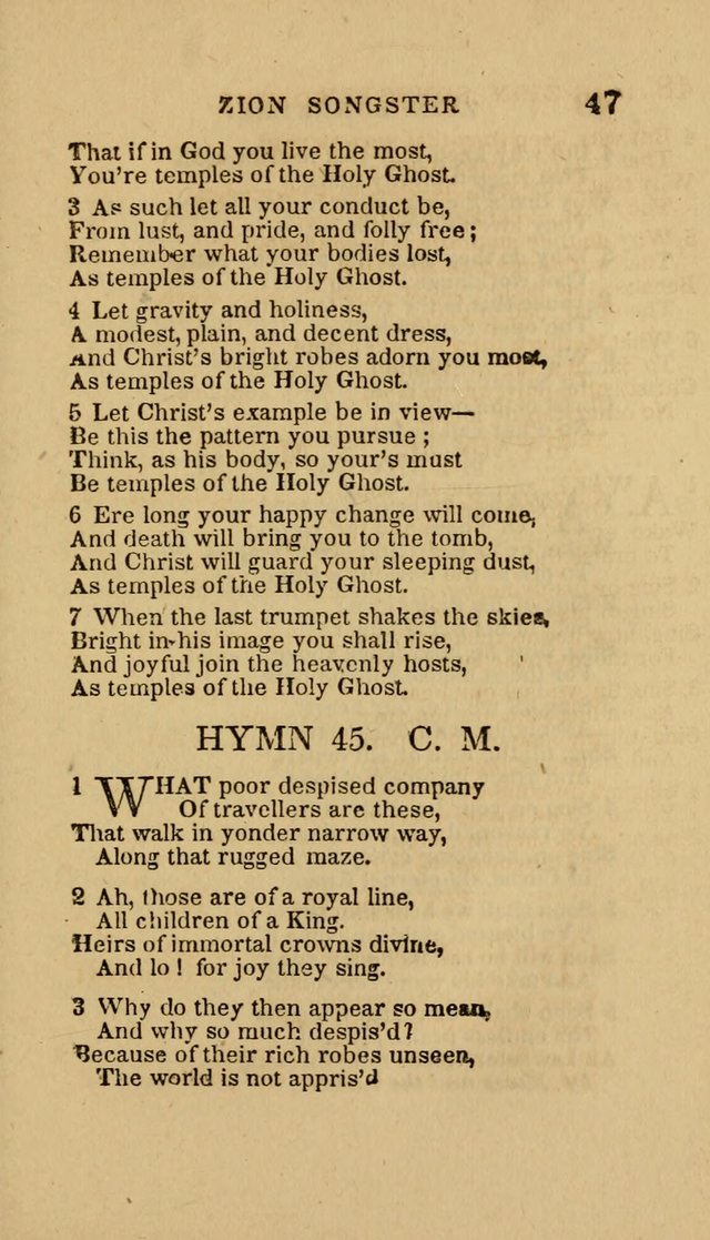 The Zion Songster: a Collection of Hymns and Spiritual Songs, Generally Sung at Camp and Prayer Meetings, and in Revivals or Religion  (95th ed.) page 54
